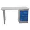 Arbejdsbord, 6 skuffe, 2000mm, Stål