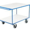 Kraftig platformvogn med 2 hylder 1200 x 800 mm fra Stakk
