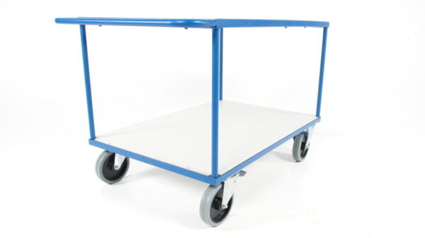 Kraftig platformvogn med 2 hylder - 1200 x 800 mm - 500 kg